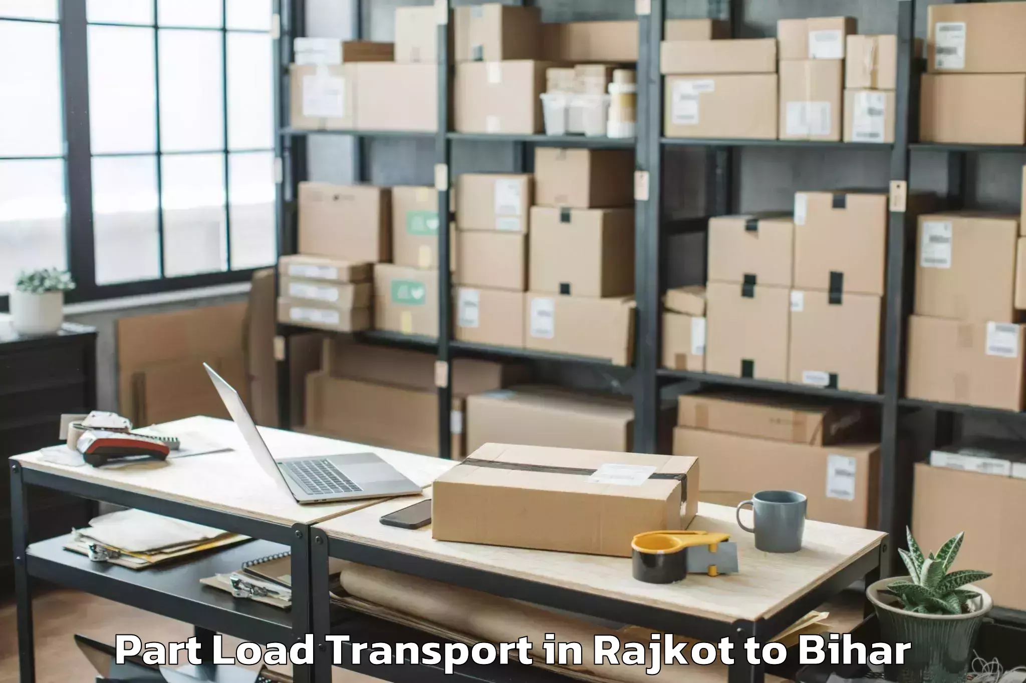 Hassle-Free Rajkot to Shergarh Part Load Transport